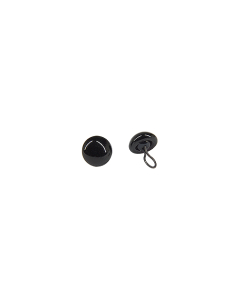 Black Glass Eyes with Loop 5mm One Pair