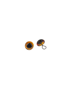 Brown Glass Eyes with Loops 6mm One Pair