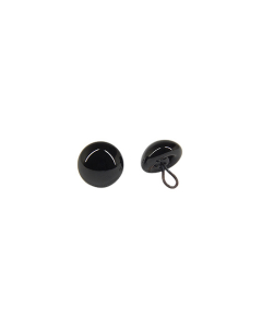 Black Glass Eyes with loop Size 10mm Ten Pairs