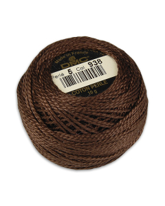 DMC Perle #5 Thread 938 Brown Ball