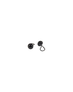 Black Glass Eyes with Loop 3mm One Pair