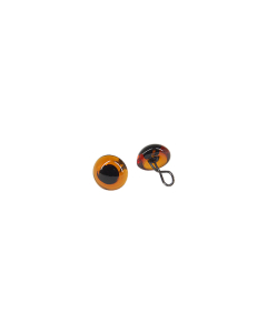 Brown Glass Eyes with Loops 7mm One Pair