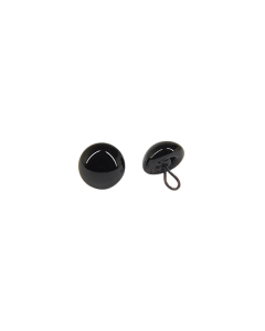 Black Glass Eyes with Loop 10mm One Pair