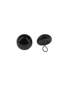 Black Glass Eyes with loop Size 14mm Ten Pairs